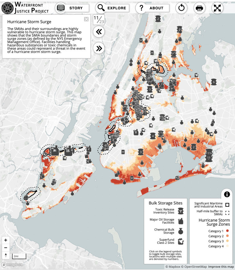 Waterfront Justice Project Interactive Map NYC Environmental Justice