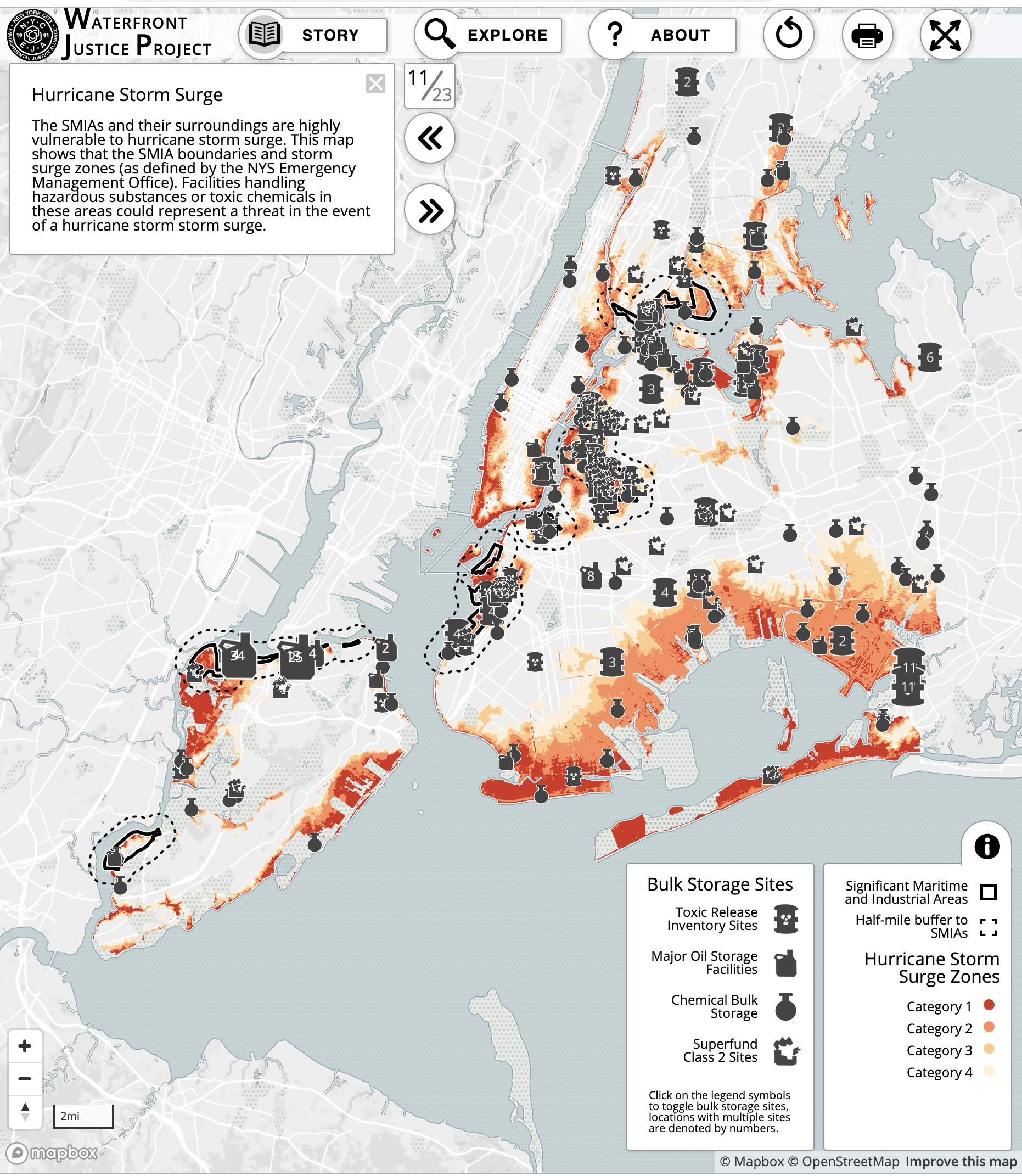 Waterfront Justice Project Interactive Map